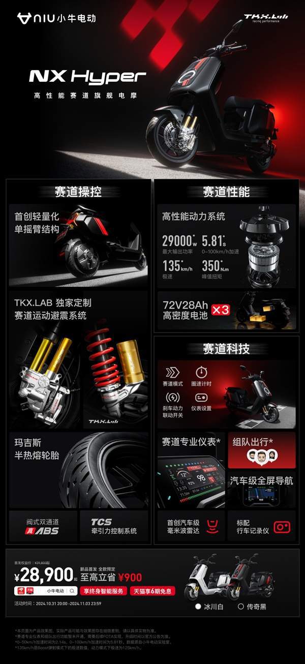 格电摩上市；小米支架式杆Mini版开售爱游戏体育小牛NX Hyper赛道风(图1)